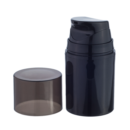 50ml Airless lahvička POLPA černá, víčko černé kouřové