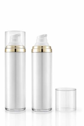 100 ml airless lahvička mat se zlatými detaily