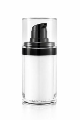 15 ml airless lahvička mat s černými detaily