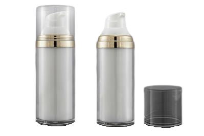 50 ml airless lahvička mat se zlatými detaily