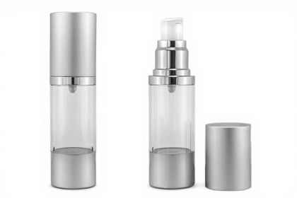 15 ml airless lahvička LUX stříbrná MAT