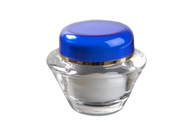 Akrylový kelímek 15ml čirý s modrým víčkem