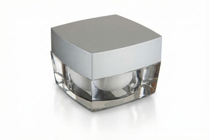 15 ml akrylový kelímek, stříbrné víčko + PP mezivíčko