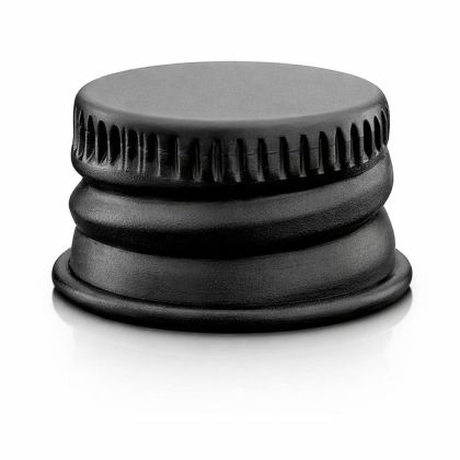 Alu šroubovací uzávěr na lahvičky 18/410 černý mat