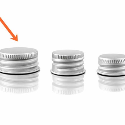 Alu šroubovací uzávěr na lahvičky 24/410