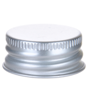Alu šroubovací uzávěr na lahvičky 28 stříbrný