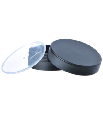 Černý kelímek FUN na kosmetiku 100ml s černým víčkem s pěnovým těsněním