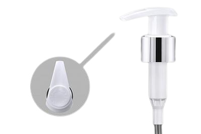 Dávkovač bílý se stříbrným detailem 24/410