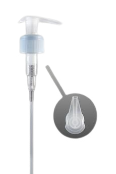 Dávkovač čirý s modrým detailem 24/410