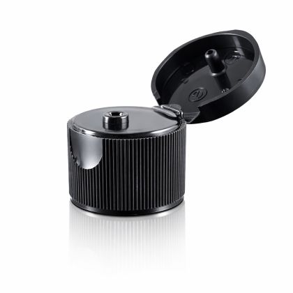 FLIP TOP černý žebrovaný 24/410