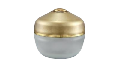 Kelímek 30ml - ledové sklo se zlatým víčkem