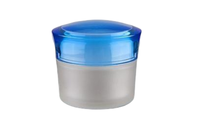 Kelímek čirý 50ml - s modrým víčkem