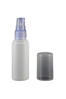 Lahvička plastová bílá s fialovou pumpičkou 30ml