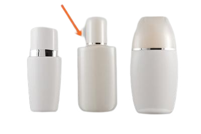 Lahvička plastová bílá se stříbrným proužkem 25ml