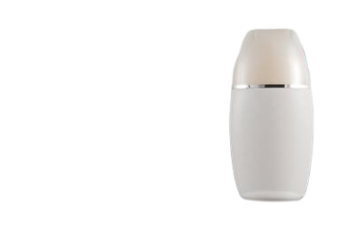 Lahvička plastová bílá se stříbrným proužkem 30ml