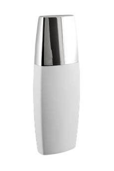 Lahvička plastová bílá se stříbrným víčkem 50ml