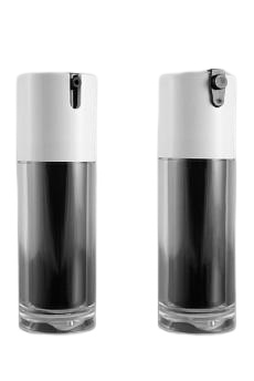 Lahvička plastová černá s bílým víčkem 15ml