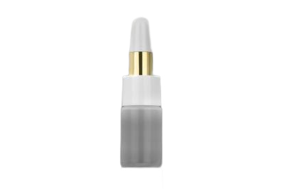 Lahvička plastová čirá 3ml,  se zlatým zdobením