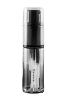 Lahvička plastová čirá s černými detaily 25ml