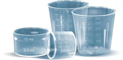 Odměrka - kalíšek pro léky 5ml  fi18 mm