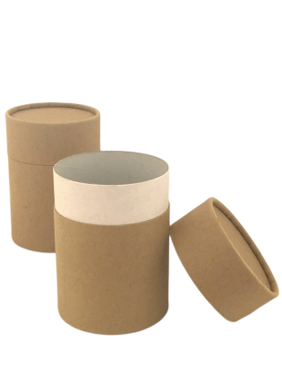 Papírová tuba NATURAL hnědý papír průměr 80 x výška 115 mm