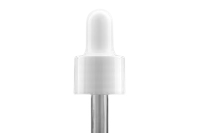 Pipeta  bílá SOFI  hladká / sklo 10ml