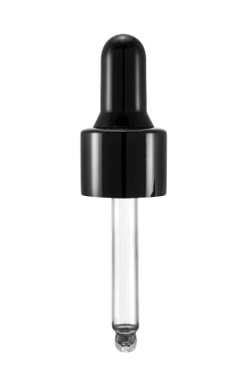 15 ml pipeta černá SOFI 18/410 - uzávěr alu/sklo