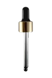 Pipeta černo-zlatá  SOFI uzávěry plast/ sklo 30ml 18/410