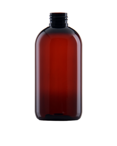 Plastová lahvička PET LENI 250ml hnědá 24/410