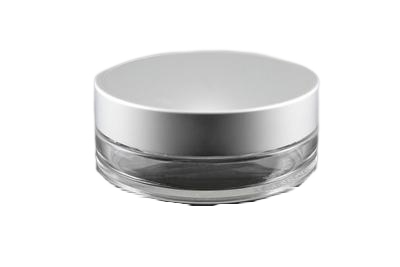 Plastový kelímek 40ml čirý se stříbrným víčkem