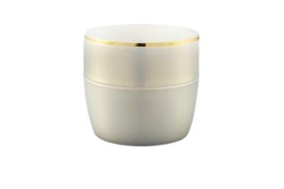 Plastový kelímek 50ml bílý s oranžovým víčkem