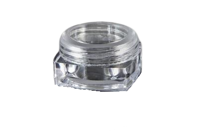 Plastový kelímek hranatý 3ml,  transparent S02