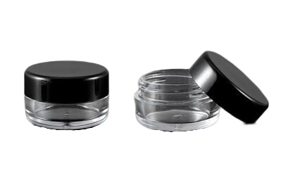 Plastový kelímek kulatý 5ml s černým víčkem