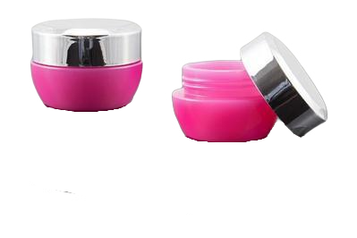 Plastový kelímek kuželovitý růžový 5ml + stříbrné víčko