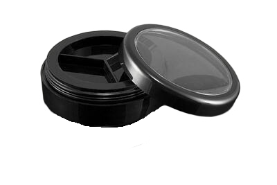 Plastový kelímek na oční stíny,  trojitý