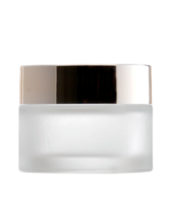 Plastový kelímek PP 50ml čirý matný se zlatým víčkem