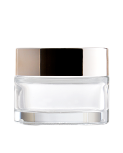 Plastový kelímek PP 50ml čirý se zlatým víčkem