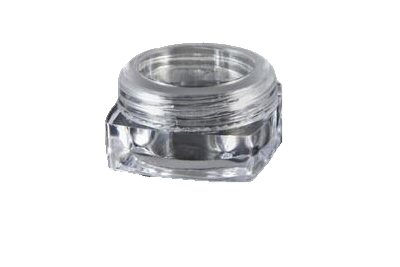 Plastový kelímek S02 hranatý 3ml, transparent + víčko