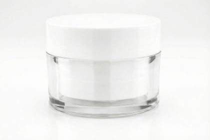 30 ml plastový transparentní kelímek MILE, typ REFILL, bílé víčko + PP mezivíčko