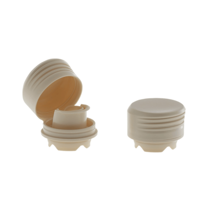 Plastový uzávěr na olejové plechové dózy - bežový