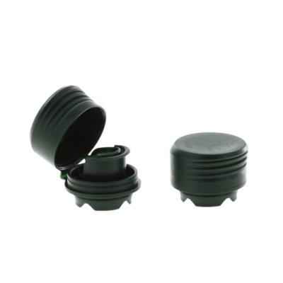 Plastový uzávěr na olejové plechové dózy - olivový