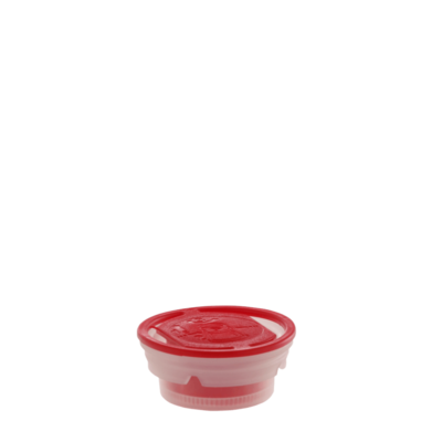 Plastový vytahovací uzávěr s dětskou pojistkou - červený 42mm