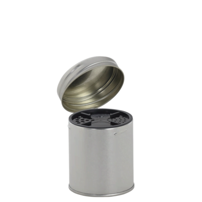 Plechová kořenka šroubovací s třepací vložkou 175ml stříbrná