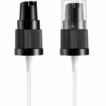 Pumpička černá CLASIK 18/410, transparentní víčko [115mm]