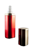 Skleněná lahvička červená se zlatým víčkem 120ml