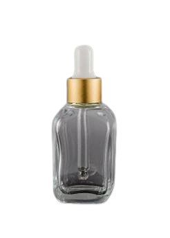 Skleněná lahvička čirá krychlová 50ml