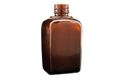 Skleněná lahvička hranatá SOFI hnědá 45ml