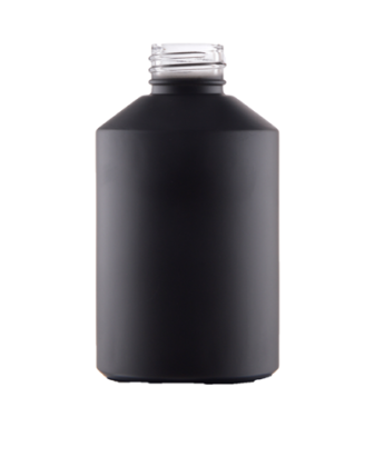 Skleněná lahvička KORAL mat černá 200ml 28/410