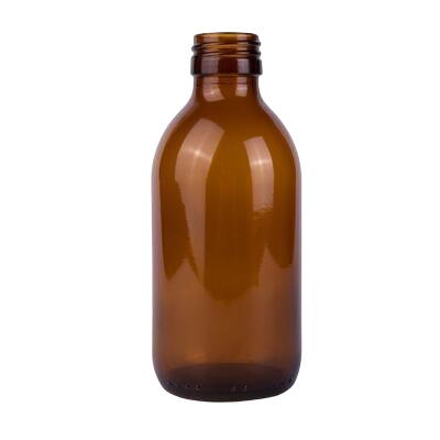 Skleněná lahvička ROL 200ml - hnědá 28/410