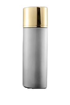 Skleněná lahvička šedá se zlatým víčkem 100ml